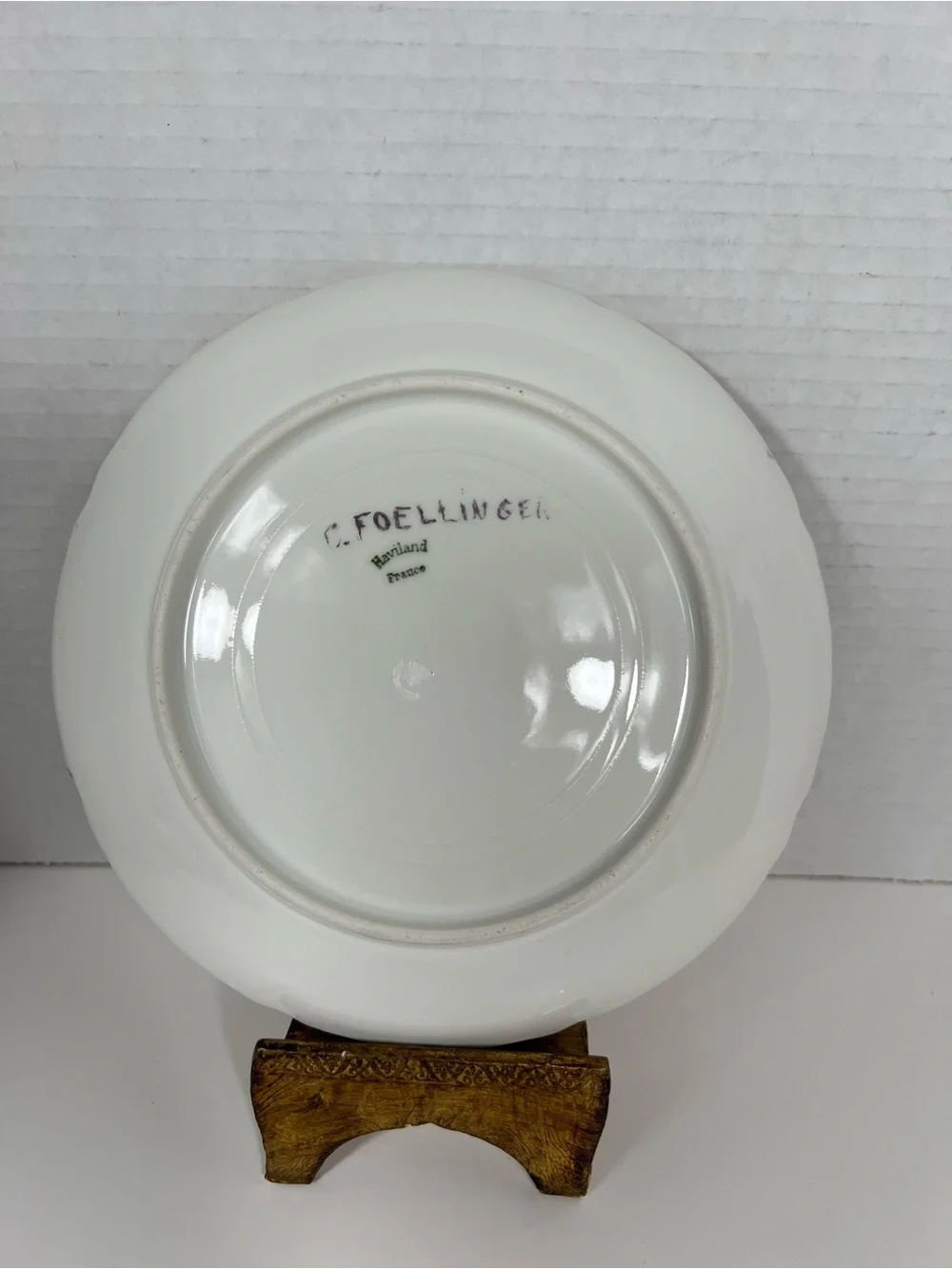 Antique Haviland Limoges France Hand Painted Floral Gold Gilt Cabinet Plate 7.5”